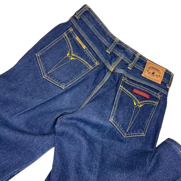 Vintage 80s New Orleans Jeans Vigoroso Denim Straight Leg High Waist Size 12/14 - Picture 9 of 13